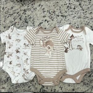Disney Brown and White Bodysuit Set for Infants